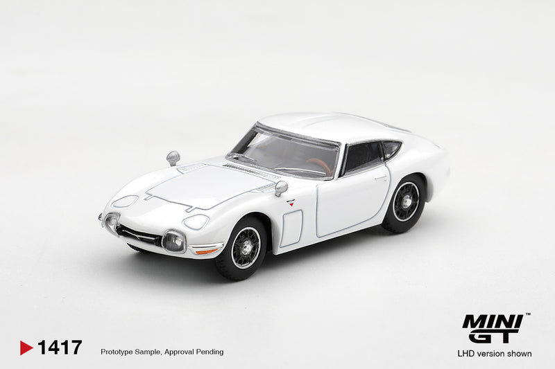 Laad de afbeelding in de Gallery-viewer, TOYOTA 2000GT PEGASUS WIT 1967 MINI GT 1:64

