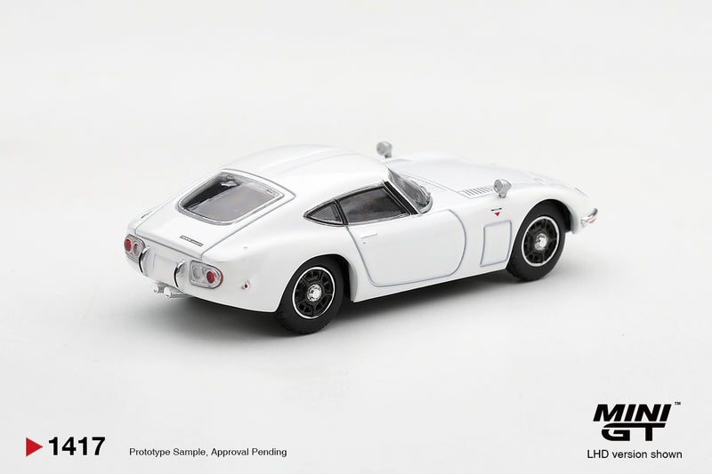 Laad de afbeelding in de Gallery-viewer, TOYOTA 2000GT PEGASUS WIT 1967 MINI GT 1:64
