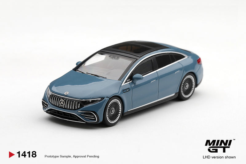 Chargez l'image dans la visionneuse de la galerie, MERCEDES-BENZ EQS 53 NAUTIC BLEU 2021 MINI GT 1:64
