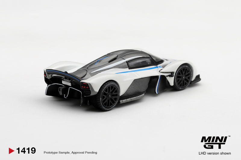 Load image into Gallery viewer, ASTON MARTIN VALKYRIE ESCAPING WHITE 2021 MINI GT 1:64
