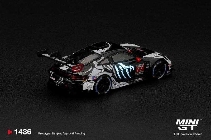 Load image into Gallery viewer, PORSCHE 911 (992) GT3 R #77 AO RACING SKELETON REXY PETIT LE MANS 2026 MINI GT 1:64
