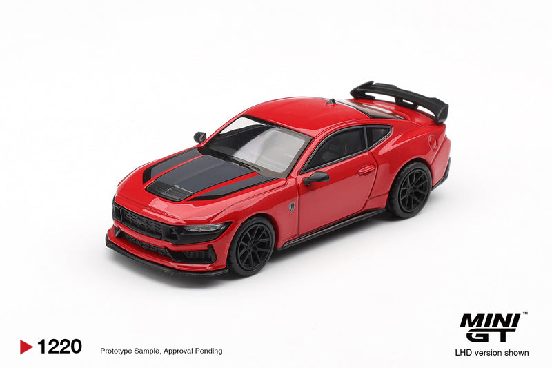 Load image into Gallery viewer, FORD MUSTANG DARK HORSE RACE RED 2025 (LHD) MINI GT 1:64
