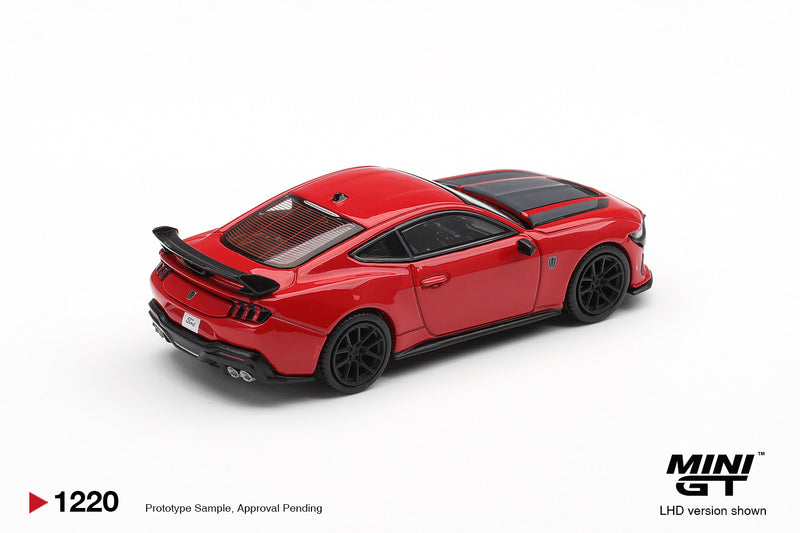 Load image into Gallery viewer, FORD MUSTANG DARK HORSE RACE RED 2025 (LHD) MINI GT 1:64
