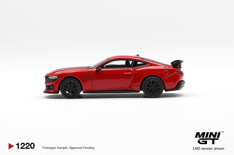 Load image into Gallery viewer, FORD MUSTANG DARK HORSE RACE RED 2025 (LHD) MINI GT 1:64
