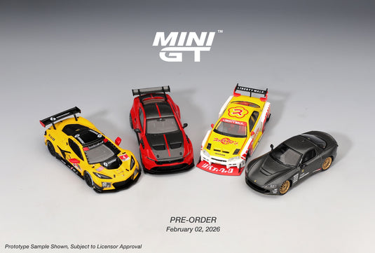 Mazda RX7 (FD3S) RE-AMEMIYA MATSUKIYO KOKU 3 ROTOR NA-7 TAS 2025 BEST AFGESTEMDE AUTO PRIJS 2025 (RHD) MINI GT 1:64