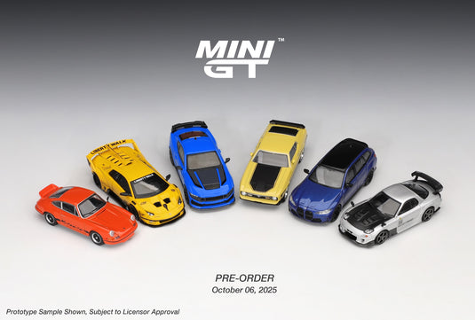 Ford MUSTANG DARK HORSE GRABBER BLUE 2024 (LHD) MINI GT 1:64