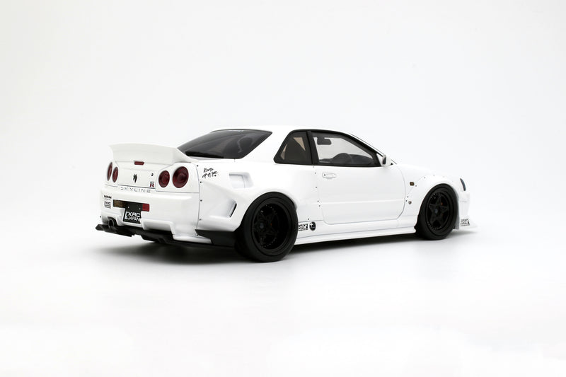 Load image into Gallery viewer, Nissan SKYLINE GT-R (BNR34) BY KRC PEARL WHITE QX1 2019 OTTOmobile 1:18
