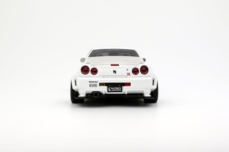 Load image into Gallery viewer, Nissan SKYLINE GT-R (BNR34) BY KRC PEARL WHITE QX1 2019 OTTOmobile 1:18
