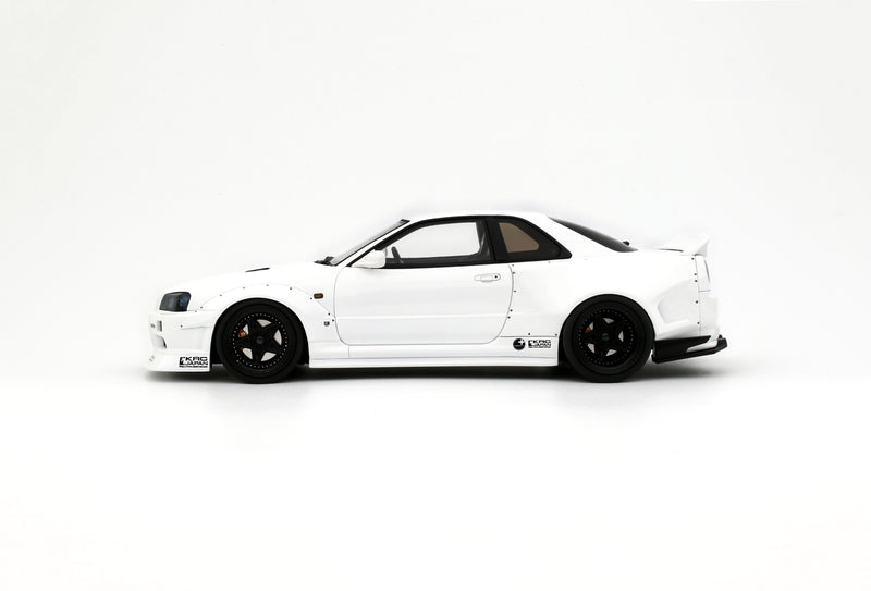 Load image into Gallery viewer, Nissan SKYLINE GT-R (BNR34) BY KRC PEARL WHITE QX1 2019 OTTOmobile 1:18
