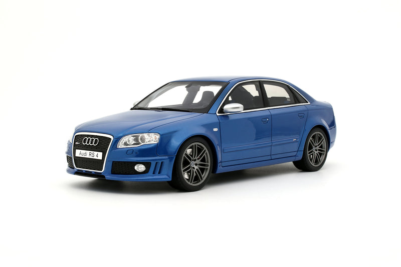 Laad de afbeelding in de Gallery-viewer, AUDI RS 4 B7 SEDAN SPRINT BLAUW 2007 OTTOmobile 1:18
