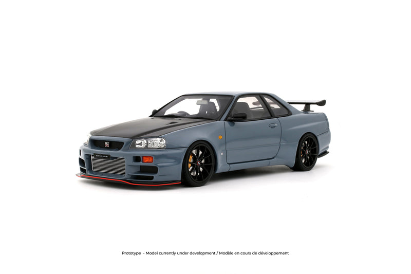 Chargez l'image dans la visionneuse de la galerie, NISSAN SKYLINE GT-R (BNR34) WITH BODY KIT GRIS 2025 OTTOmobile 1:18
