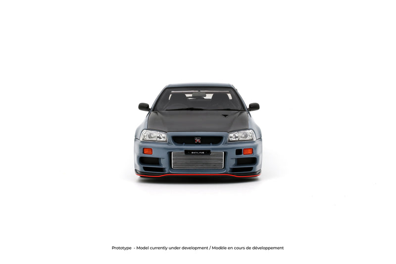Chargez l'image dans la visionneuse de la galerie, NISSAN SKYLINE GT-R (BNR34) WITH BODY KIT GRIS 2025 OTTOmobile 1:18
