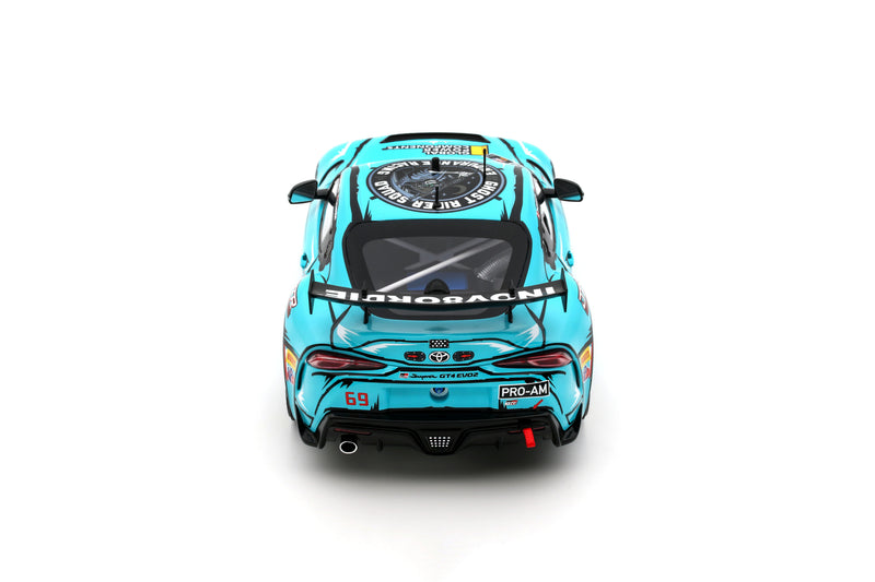 Chargez l'image dans la visionneuse de la galerie, TOYOTA GR SUPRA GT4 EVO 2 A. MCINTOSH / P. THOMPSON BLEU 2025 OTTOmobile 1:18
