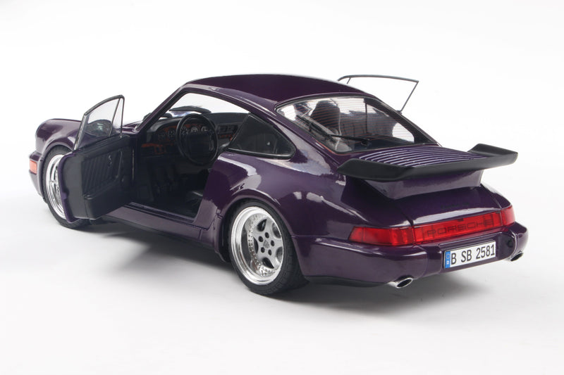Load image into Gallery viewer, Porsche 911 (964) TURBO VIOLET BLUE METALLIC 1990 SOLIDO 1:18
