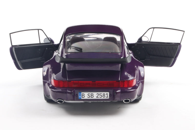 Load image into Gallery viewer, Porsche 911 (964) TURBO VIOLET BLUE METALLIC 1990 SOLIDO 1:18

