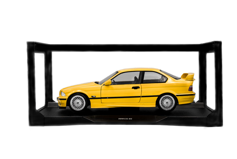 Laad de afbeelding in de Gallery-viewer, BMW M3 COUPE SOLIDO WORKS DAKAR GEEL 1991 SOLIDO 1:18
