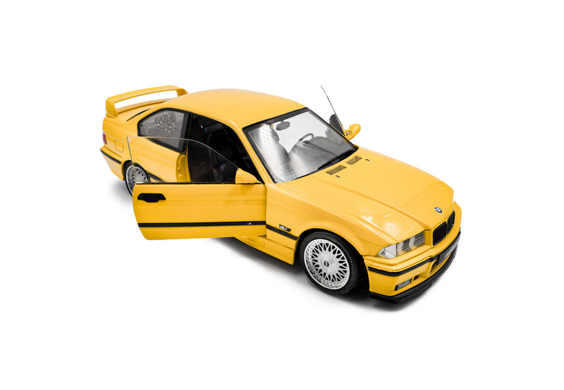 Laad de afbeelding in de Gallery-viewer, BMW M3 COUPE SOLIDO WORKS DAKAR GEEL 1991 SOLIDO 1:18
