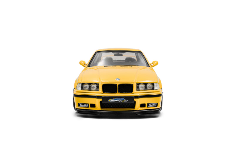 Laad de afbeelding in de Gallery-viewer, BMW M3 COUPE SOLIDO WORKS DAKAR GEEL 1991 SOLIDO 1:18
