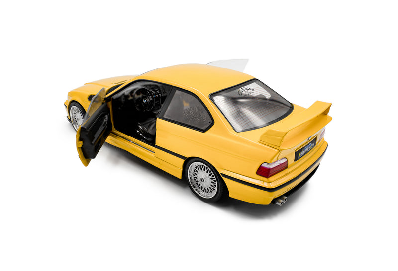 Laad de afbeelding in de Gallery-viewer, BMW M3 COUPE SOLIDO WORKS DAKAR GEEL 1991 SOLIDO 1:18
