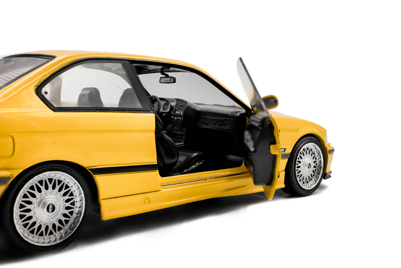 Laad de afbeelding in de Gallery-viewer, BMW M3 COUPE SOLIDO WORKS DAKAR GEEL 1991 SOLIDO 1:18

