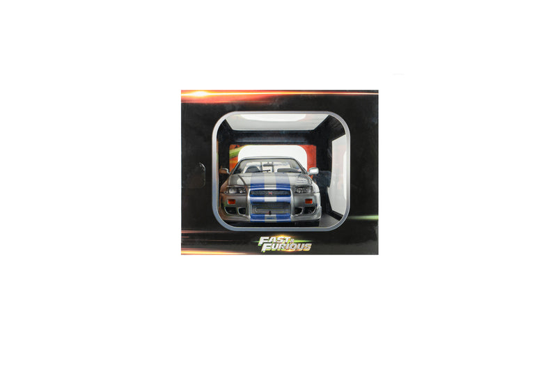 Load image into Gallery viewer, NISSAN SKYLINE GT-R (BNR34) 2FAST2FURIOUS BRIAN SOLIDO 1:18
