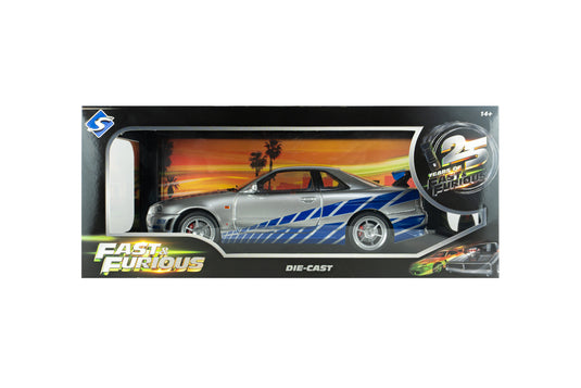 NISSAN SKYLINE GT-R (BNR34) 2FAST2FURIOUS BRIAN SOLIDO 1:18