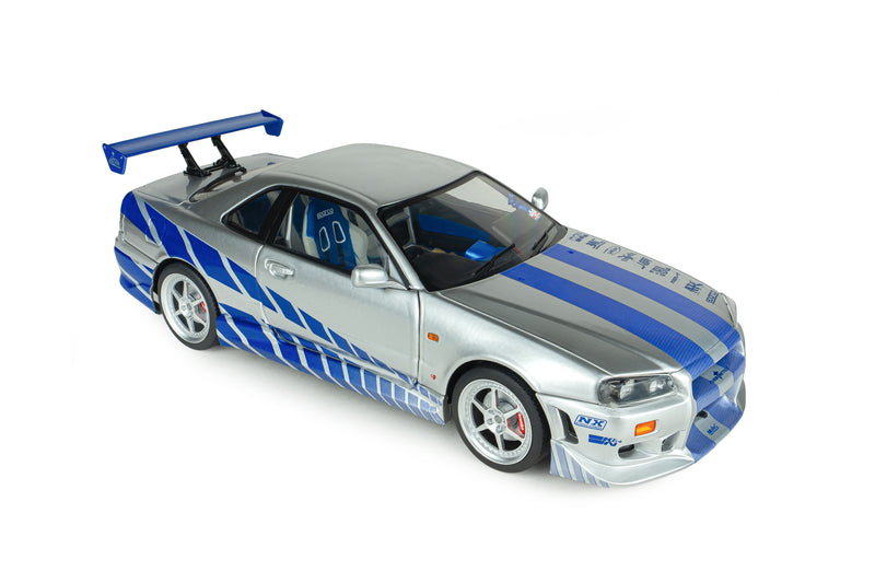 Load image into Gallery viewer, NISSAN SKYLINE GT-R (BNR34) 2FAST2FURIOUS BRIAN SOLIDO 1:18
