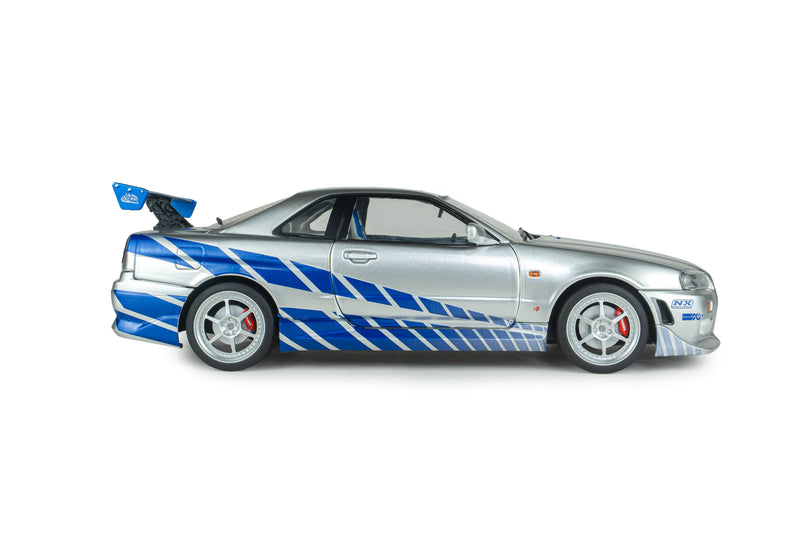 Load image into Gallery viewer, NISSAN SKYLINE GT-R (BNR34) 2FAST2FURIOUS BRIAN SOLIDO 1:18
