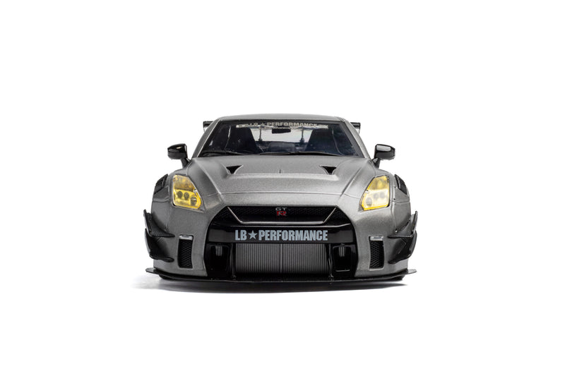 Load image into Gallery viewer, NISSAN GT-R (R35) W/ LIBERTY WALK BODY KIT 2.0 SILVER 2023 SOLIDO 1:18
