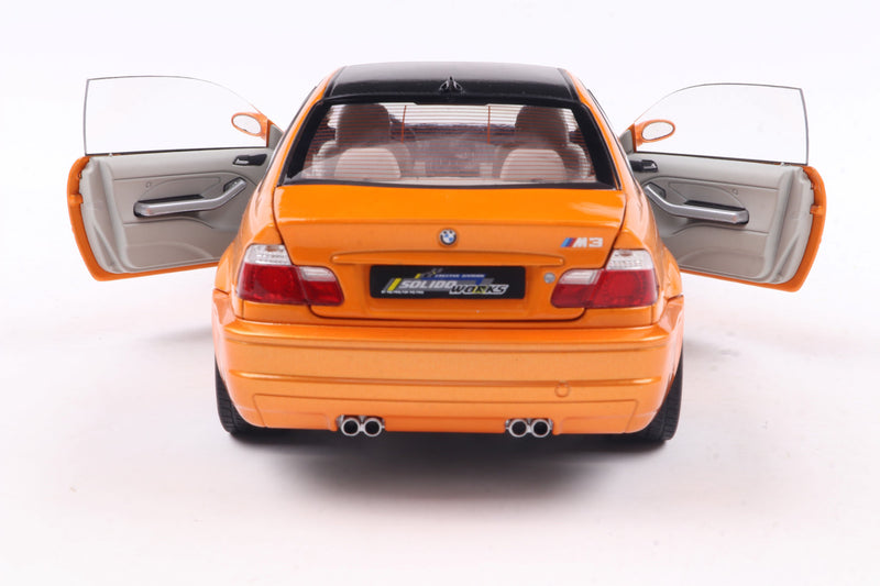 Load image into Gallery viewer, Bmw E46 M3 COUPE SOLIDO WORKS ORANGE 2000 SOLIDO 1:18
