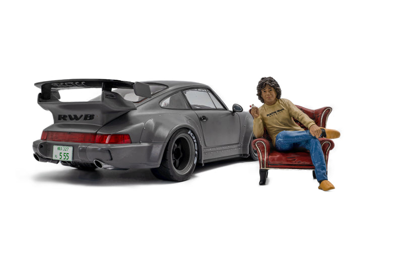 Load image into Gallery viewer, ‼️LIMITED EDITION‼️  Porsche RWB BODYKIT NARDO GREY 2024 + FIGURE SOLIDO 1:18
