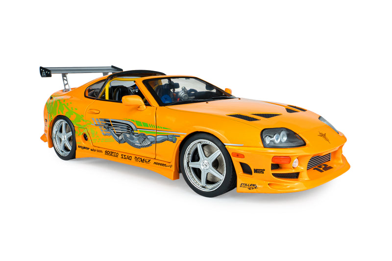 Laad de afbeelding in de Gallery-viewer, TOYOTA SUPRA MK4 (A80) FAST&amp;FURIOUS 1 BRIAN OPEN DAK 2001 SOLIDO 1:18
