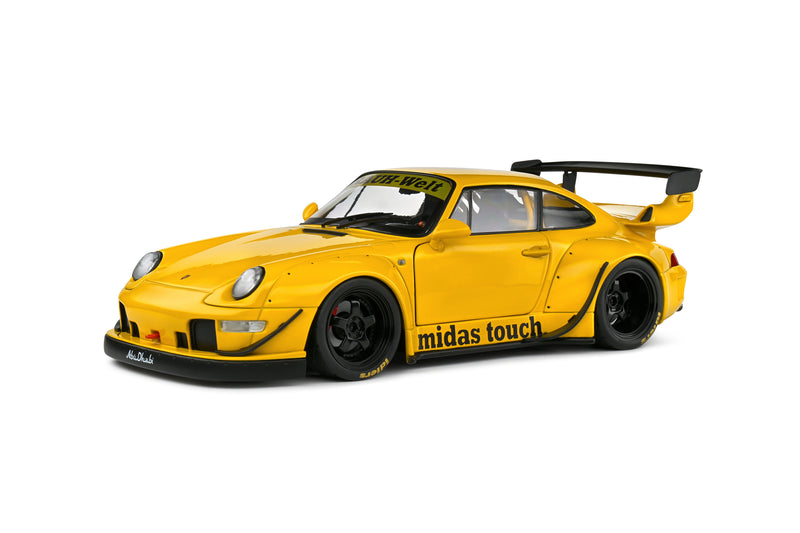 Laad de afbeelding in de Gallery-viewer, PORSCHE RWB BODYKIT MIDAS GEEL 2023 SOLIDO 1:18
