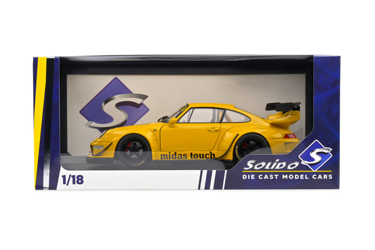 PORSCHE RWB BODYKIT MIDAS GEEL 2023 SOLIDO 1:18