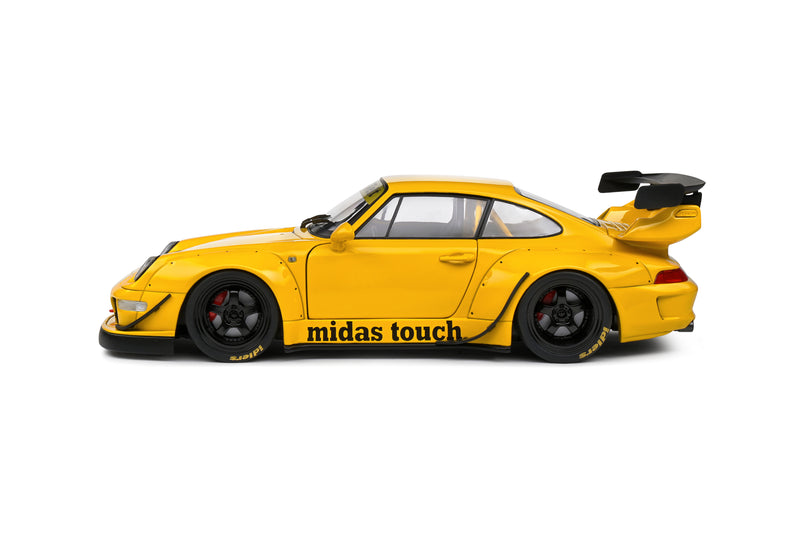 Laad de afbeelding in de Gallery-viewer, PORSCHE RWB BODYKIT MIDAS GEEL 2023 SOLIDO 1:18
