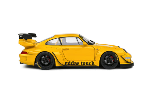 PORSCHE RWB BODYKIT MIDAS GEEL 2023 SOLIDO 1:18