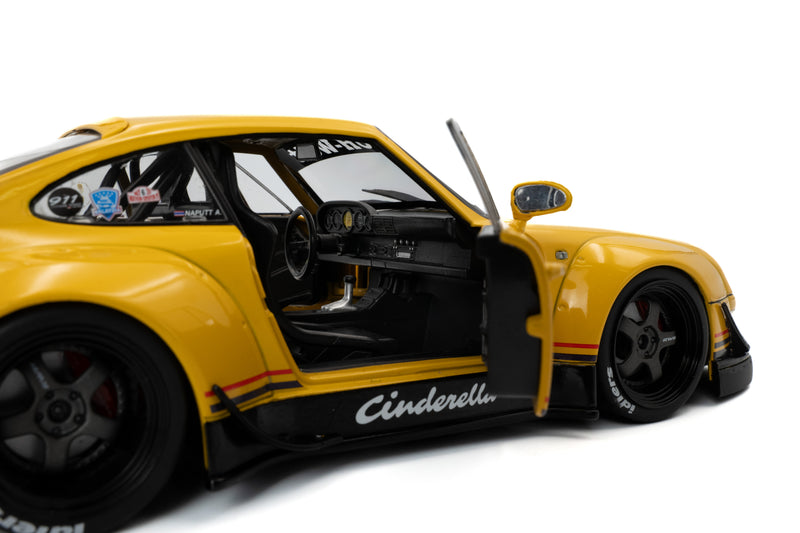 Chargez l'image dans la visionneuse de la galerie, PORSCHE RWB BODYKIT CINDERELLA JAUNE 2020 SOLIDO 1:18
