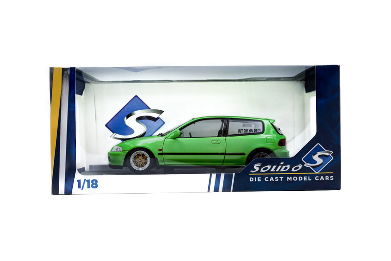 Chargez l'image dans la visionneuse de la galerie, HONDA CIVIC (EG6) SOLIDO WORKS NEON VERT 1991 SOLIDO 1:18
