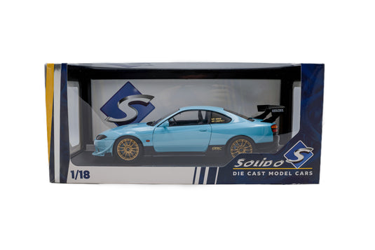 NISSAN SILVIA (S15) SPEC-R AERO SOLIDO WORKS BLEU 1999 SOLIDO 1:18
