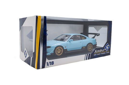NISSAN SILVIA (S15) SPEC-R AERO SOLIDO WORKS BLEU 1999 SOLIDO 1:18