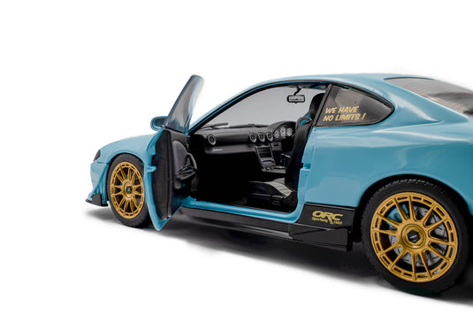 NISSAN SILVIA (S15) SPEC-R AERO SOLIDO WORKS BLEU 1999 SOLIDO 1:18