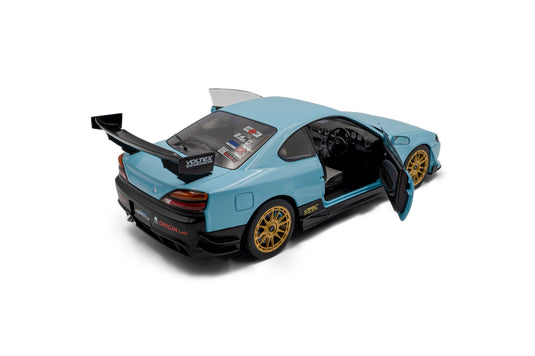 NISSAN SILVIA (S15) SPEC-R AERO SOLIDO WORKS BLEU 1999 SOLIDO 1:18