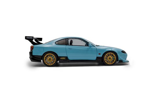 NISSAN SILVIA (S15) SPEC-R AERO SOLIDO WORKS BLEU 1999 SOLIDO 1:18