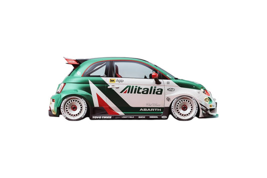 Fiat 595 ABARTH KIT CARROSSERIE LIBERTY WALK RALLY TRIBUTO 2025 SOLIDO 1:18