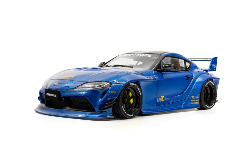 Load image into Gallery viewer, TOYOTA GR SUPRA LIBERTY WALK BODY KIT BLUE METALLIC 2025 SOLIDO 1:18
