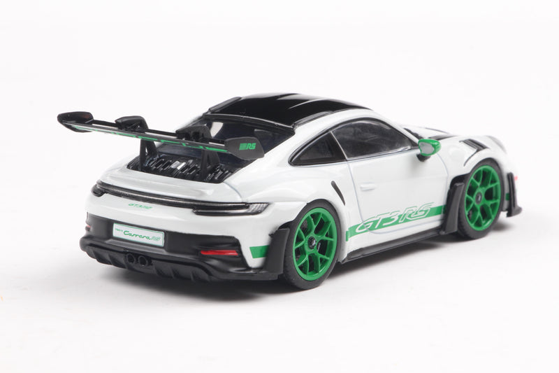 Load image into Gallery viewer, Porsche 911 (992) GT3 RS TRIBUTE TO CARRERA RS PACKAGE WHITE W/GREEN 2023 SOLIDO 1:43
