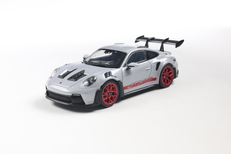 Load image into Gallery viewer, Porsche 911 (992) GT3 RS ICE GREY METALLIC W/PYRO RED 2023 SOLIDO 1:43
