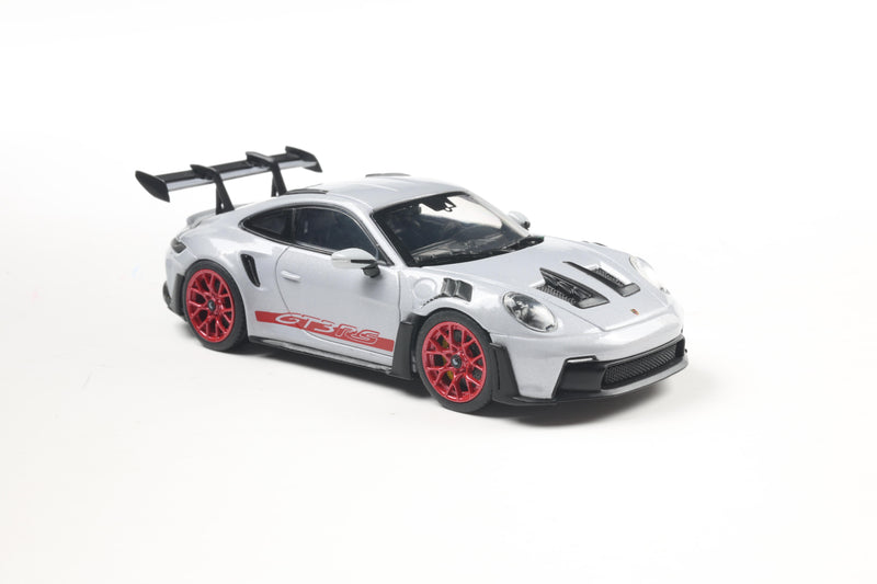 Load image into Gallery viewer, Porsche 911 (992) GT3 RS ICE GREY METALLIC W/PYRO RED 2023 SOLIDO 1:43
