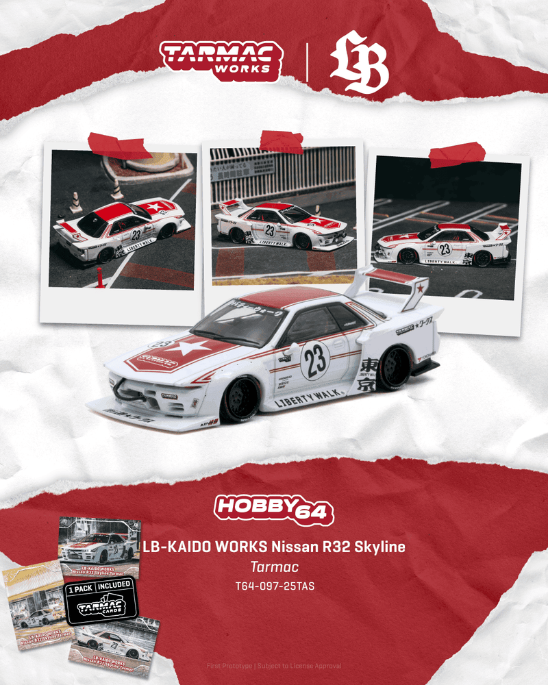 Load image into Gallery viewer, NISSAN SKYLINE (R32) LB - KAIDO WORKS TARMAC 2026 TARMAC WORKS 1:64
