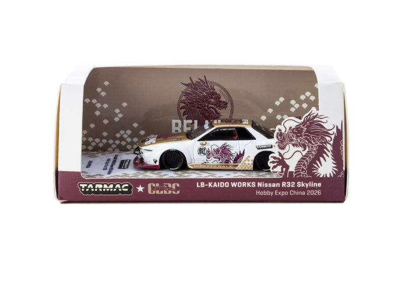 Load image into Gallery viewer, ‼️LIMITED EDITION‼️ NISSAN R32 SKYLINE GT-R LB-KAIDO WORKS *BEIJING EDITION* TARMAC WORKS 1:64
